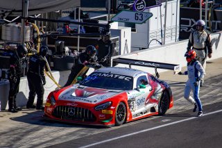 #63 Mercedes-AMG GT3 of David Askew, Ryan Dalziel and Scott Smithson, DXDT Racing, Intercontinental GT Challenge, GT3 Pro Am\SRO, Indianapolis Motor Speedway, Indianapolis, IN, USA, October 2021
 | Brian Cleary/SRO