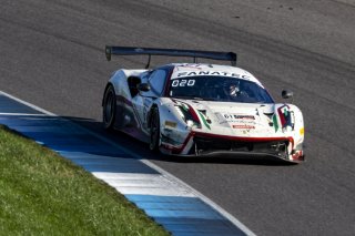 #61 Ferrari 488 GT3 of Jean-Claude Saada, Conrad Grunewald and Mark Kvamme, AF Corse, GTWCA Am, IGTC Am, SRO, Indianapolis Motor Speedway, Indianapolis, IN, USA, October 2021 | Brian Cleary/SRO