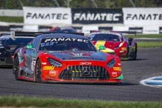 #63 Mercedes-AMG GT3 of David Askew, Ryan Dalziel and Scott Smithson, DXDT Racing, Intercontinental GT Challenge, GT3 Pro Am\SRO, Indianapolis Motor Speedway, Indianapolis, IN, USA, October 2021
 | Brian Cleary/SRO