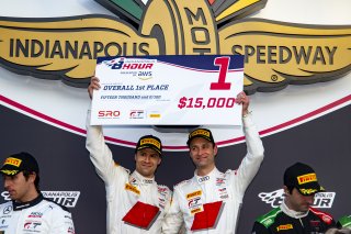 #25 Audi R8 LMS GT3 of Christopher Haase, Markus Winkelhock and Patric Niederhauser, Audi Sport Team Sainteloc, IGTC GT3 Pro, SRO, Indianapolis Motor Speedway, Indianapolis, IN, USA, October 2021 | Brian Cleary/SRO