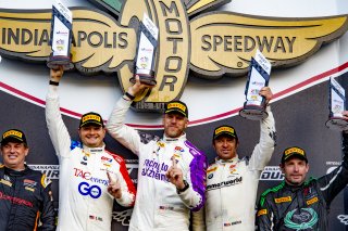 #36 BMW M4 GT4 of Bill Auberlen, James Clay and Chandler Hull, BimmerWorld, Intercontinental GT Challenge, GT4\SRO, Indianapolis Motor Speedway, Indianapolis, IN, USA, October 2021
 | Brian Cleary/SRO