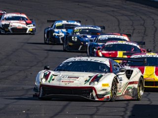 #61 Ferrari 488 GT3 of Jean-Claude Saada, Conrad Grunewald and Mark Kvamme, AF Corse, GTWCA Am, IGTC Am, SRO, Indianapolis Motor Speedway, Indianapolis, IN, USA, October 2021 | Bob Chapman