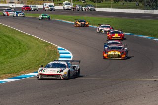 #61 Ferrari 488 GT3 of Jean-Claude Saada, Conrad Grunewald and Mark Kvamme, AF Corse, GTWCA Am, IGTC Am, SRO, Indianapolis Motor Speedway, Indianapolis, IN, USA, October 2021 | SRO Motorsports Group