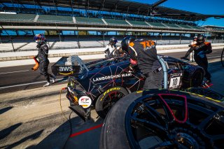 #10 Lamborghini Huracan GT3 Evo of Bill Sweedler, John Megrue, and Giacomo Altoe, TR3 Racing, IGTC GT3 Pro-Am, SRO, Indianapolis Motor Speedway, Indianapolis, IN, USA, October 2021 | SRO Motorsports Group