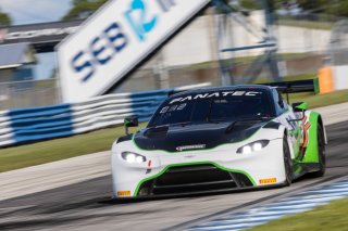 #12 Aston Martin Vantage AMR GT3 of Drew Staveley and Frank Gannett, Ian Lacy Racing, Fanatec GT World Challenge America powered by AWS, Pro-Am, SRO America, Sebring International Raceway, Sebring, FL, September 2021. | Regis Lefebure/SRO