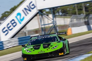 #6 Lamborghini Huracan GT3 of Corey Lewis and Giovanni Venturini, K-PAX Racing, Fanatec GT World Challenge America powered by AWS, Pro, SRO America, Sebring International Raceway, Sebring, FL, September 2021. | Regis Lefebure/SRO
