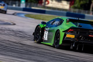 #6 Lamborghini Huracan GT3 of Corey Lewis and Giovanni Venturini, K-PAX Racing, Fanatec GT World Challenge America powered by AWS, Pro, SRO America, Sebring International Raceway, Sebring, FL, September 2021. | Regis Lefebure/SRO