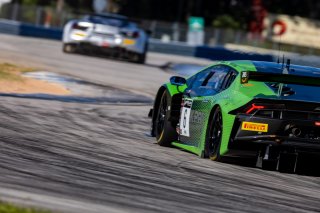 #6 Lamborghini Huracan GT3 of Corey Lewis and Giovanni Venturini, K-PAX Racing, Fanatec GT World Challenge America powered by AWS, Pro, SRO America, Sebring International Raceway, Sebring, FL, September 2021. | Regis Lefebure/SRO