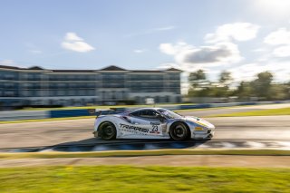 #23 Ferrari 488 GT3 of Charlie Scardina and Onofrio Triarsi, Triarsi Competizione, GT World Challenge America, AM, SRO America, Sebring International Raceway, Sebring, FL, September 2021. | Regis Lefebure/SRO