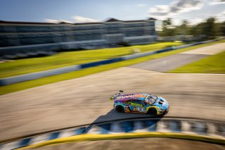 #88 Lamborghini Huracan GT3 of Jason Harward and Madison Snow, Zelus Racing, Fanatec GT World Challenge America powered by AWS, Pro-Am, SRO America, Sebring International Raceway, Sebring, FL, September 2021.
 | Regis Lefebure/SRO