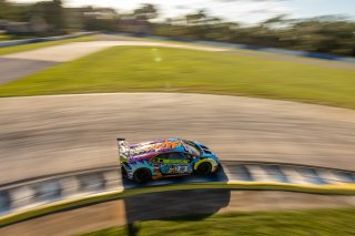 #88 Lamborghini Huracan GT3 of Jason Harward and Madison Snow, Zelus Racing, Fanatec GT World Challenge America powered by AWS, Pro-Am, SRO America, Sebring International Raceway, Sebring, FL, September 2021.
 | Regis Lefebure/SRO