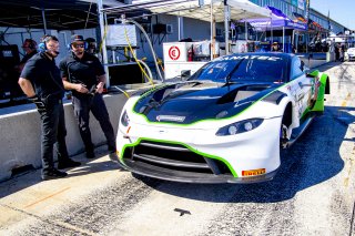 #12 Aston Martin Vantage AMR GT3 of Drew Staveley and Frank Gannett, Ian Lacy Racing, Fanatec GT World Challenge America powered by AWS, Pro-Am, SRO America, Sebring International Raceway, Sebring, FL, September 2021. | Brian Cleary/SRO