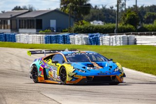 #88 Lamborghini Huracan GT3 of Jason Harward and Madison Snow, Zelus Racing, Fanatec GT World Challenge America powered by AWS, Pro-Am, SRO America, Sebring International Raceway, Sebring, FL, September 2021.
 | Brian Cleary/SRO