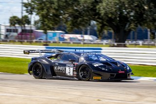 #3 Lamborghini Huracan GT3 of Jordan Pepper and Andrea Caldarelli, K-PAX Racing, GTWCA Pro, Sebring International Raceway, Sebring, FL, September 2021. | Brian Cleary/SRO