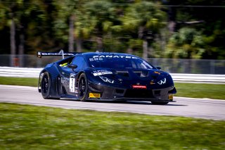 #3 Lamborghini Huracan GT3 of Jordan Pepper and Andrea Caldarelli, K-PAX Racing, GTWCA Pro, Sebring International Raceway, Sebring, FL, September 2021. | Brian Cleary/SRO