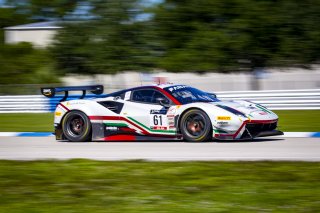 #61 Ferrari 488 GT3 of Jean-Claude Saada and Conrad Grunewald, AF Corse, Fanatec GT World Challenge America powered by AWS, Am, SRO America, Sebring International Raceway, Sebring, FL, September 2021.
 | Brian Cleary/SRO