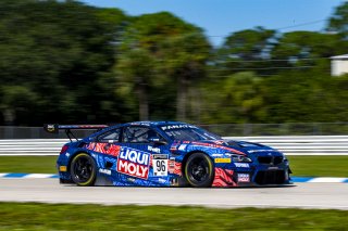 #96 BMW F13 M6 GT3 of Michael Dinan and Robby Foley, Turner Motorsport, Fanatec GT World Challenge America powered by AWS, Pro, SRO America, Sebring International Raceway, Sebring, FL, September 2021.
 | Brian Cleary/SRO