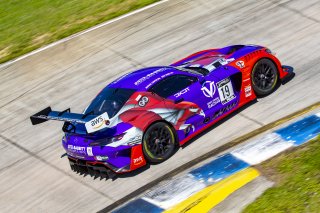 #19 Mercedes-AMG GT3 of Erin Vogel and Michael Cooper, DXDT Racing, Fanatec GT World Challenge America powered by AWS, Pro-Am, SRO America, Sebring International Raceway, Sebring, FL, September 2021.
 | Brian Cleary/SRO