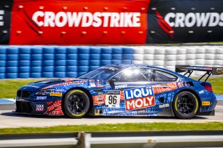 #96 BMW F13 M6 GT3 of Michael Dinan and Robby Foley, Turner Motorsport, Fanatec GT World Challenge America powered by AWS, Pro, SRO America, Sebring International Raceway, Sebring, FL, September 2021.
 | Brian Cleary/SRO