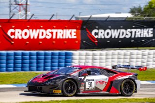 #91 Lamborghini Huracan GT3 of Jeff Burton and Vesko Kozarov, Rearden Racing, GTWCA, Pro-Am, Sebring International Raceway, Sebring, FL, September 2021. | Brian Cleary/SRO