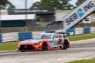 #63 Mercedes-AMG GT3 of David Askew and Ryan Dalziel, DXDT Racing, Fanatec GT World Challenge America powered by AWS, Pro-Am, SRO America, Sebring International Raceway, Sebring, FL, September 2021.
 | Regis Lefebure/SRO