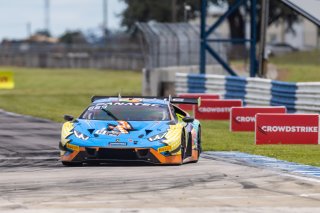 #88 Lamborghini Huracan GT3 of Jason Harward and Madison Snow, Zelus Racing, Fanatec GT World Challenge America powered by AWS, Pro-Am, SRO America, Sebring International Raceway, Sebring, FL, September 2021.
 | Regis Lefebure/SRO