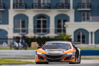 #77 Acura NSX GT3 of Rodrigo Sales and Matt McMurry, Compass Racing, Fanatec GT World Challenge America powered by AWS, Pro-Am, SRO America, Sebring International Raceway, Sebring, FL, September 2021. | Regis Lefebure/SRO