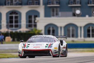 #61 Ferrari 488 GT3 of Jean-Claude Saada and Conrad Grunewald, AF Corse, Fanatec GT World Challenge America powered by AWS, Am, SRO America, Sebring International Raceway, Sebring, FL, September 2021.
 | Regis Lefebure/SRO