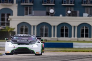 #12 Aston Martin Vantage AMR GT3 of Drew Staveley and Frank Gannett, Ian Lacy Racing, Fanatec GT World Challenge America powered by AWS, Pro-Am, SRO America, Sebring International Raceway, Sebring, FL, September 2021. | Regis Lefebure/SRO