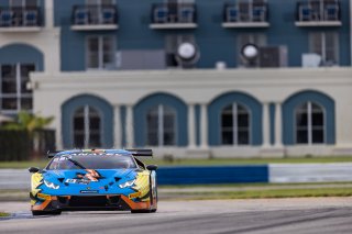 #88 Lamborghini Huracan GT3 of Jason Harward and Madison Snow, Zelus Racing, Fanatec GT World Challenge America powered by AWS, Pro-Am, SRO America, Sebring International Raceway, Sebring, FL, September 2021.
 | Regis Lefebure/SRO