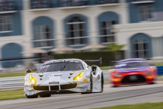 #23 Ferrari 488 GT3 of Charlie Scardina and Onofrio Triarsi, Triarsi Competizione, GT World Challenge America, AM, SRO America, Sebring International Raceway, Sebring, FL, September 2021. | Regis Lefebure/SRO