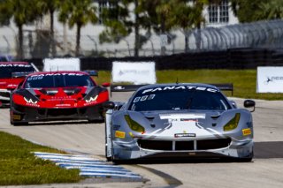 #23 Ferrari 488 GT3 of Charlie Scardina and Onofrio Triarsi, Triarsi Competizione, GT World Challenge America, AM, SRO America, Sebring International Raceway, Sebring, FL, September 2021. | Brian Cleary/SRO
