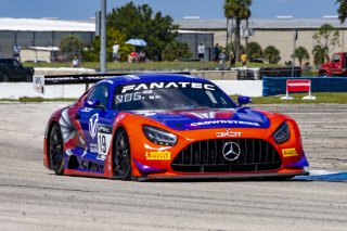 #19 Mercedes-AMG GT3 of Erin Vogel and Michael Cooper, DXDT Racing, Fanatec GT World Challenge America powered by AWS, Pro-Am, SRO America, Sebring International Raceway, Sebring, FL, September 2021.
 | Brian Cleary/SRO