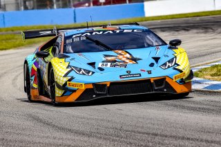 #88 Lamborghini Huracan GT3 of Jason Harward and Madison Snow, Zelus Racing, Fanatec GT World Challenge America powered by AWS, Pro-Am, SRO America, Sebring International Raceway, Sebring, FL, September 2021.
 | Brian Cleary/SRO
