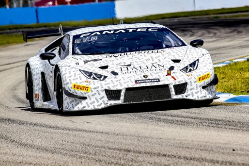 #9 Lamborghini Huracan GT3 of Dennis Lind and Giacomo Altoe, TR3 Racing, Fanatec GT World Challenge America powered by AWS, Pro-Am, SRO America, Sebring International Raceway, Sebring, FL, September 2021 | Brian Cleary/SRO