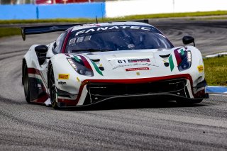 #61 Ferrari 488 GT3 of Jean-Claude Saada and Conrad Grunewald, AF Corse, Fanatec GT World Challenge America powered by AWS, Am, SRO America, Sebring International Raceway, Sebring, FL, September 2021.
 | Brian Cleary/SRO