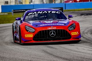 #19 Mercedes-AMG GT3 of Erin Vogel and Michael Cooper, DXDT Racing, Fanatec GT World Challenge America powered by AWS, Pro-Am, SRO America, Sebring International Raceway, Sebring, FL, September 2021.
 | Brian Cleary/SRO