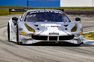 #23 Ferrari 488 GT3 of Charlie Scardina and Onofrio Triarsi, Triarsi Competizione, GT World Challenge America, AM, SRO America, Sebring International Raceway, Sebring, FL, September 2021. | Brian Cleary/SRO