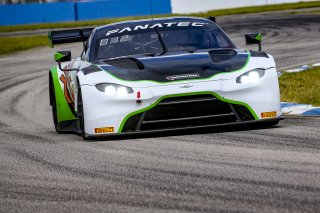 #12 Aston Martin Vantage AMR GT3 of Drew Staveley and Frank Gannett, Ian Lacy Racing, Fanatec GT World Challenge America powered by AWS, Pro-Am, SRO America, Sebring International Raceway, Sebring, FL, September 2021. | Brian Cleary/SRO