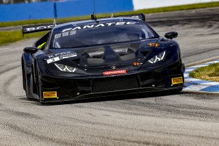 #3 Lamborghini Huracan GT3 of Andrea Caldarelli and Jordan Pepper, K-PAX Racing, GT World Challenge America, Pro, SRO America, Sebring International Raceway, Sebring, FL, September 2021. | Brian Cleary/SRO