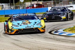 #88 Lamborghini Huracan GT3 of Jason Harward and Madison Snow, Zelus Racing, Fanatec GT World Challenge America powered by AWS, Pro-Am, SRO America, Sebring International Raceway, Sebring, FL, September 2021.
 | Brian Cleary/SRO