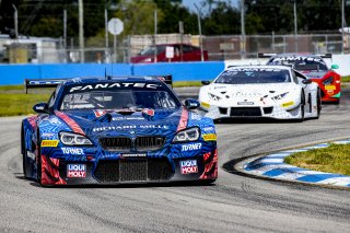 #96 BMW F13 M6 GT3 of Michael Dinan and Robby Foley, Turner Motorsport, Fanatec GT World Challenge America powered by AWS, Pro, SRO America, Sebring International Raceway, Sebring, FL, September 2021.
 | Brian Cleary/SRO