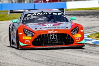 #63 Mercedes-AMG GT3 of David Askew and Ryan Dalziel, DXDT Racing, Fanatec GT World Challenge America powered by AWS, Pro-Am, SRO America, Sebring International Raceway, Sebring, FL, September 2021.
 | Brian Cleary/SRO