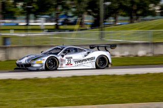 #23 Ferrari 488 GT3 of Charlie Scardina and Onofrio Triarsi, Triarsi Competizione, GT World Challenge America, AM, SRO America, Sebring International Raceway, Sebring, FL, September 2021. | Brian Cleary/SRO