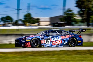 #96 BMW F13 M6 GT3 of Michael Dinan and Robby Foley, Turner Motorsport, Fanatec GT World Challenge America powered by AWS, Pro, SRO America, Sebring International Raceway, Sebring, FL, September 2021.
 | Brian Cleary/SRO