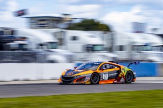 #77 Acura NSX GT3 of Rodrigo Sales and Matt McMurry, Compass Racing, Fanatec GT World Challenge America powered by AWS, Pro-Am, SRO America, Sebring International Raceway, Sebring, FL, September 2021. | Brian Cleary/SRO