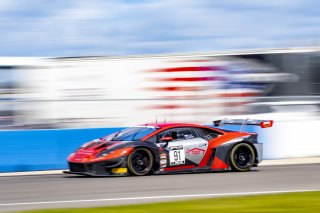 #91 Lamborghini Huracan GT3 of Jeff Burton and Vesko Kozarov, Rearden Racing, GTWCA, Pro-Am, Sebring International Raceway, Sebring, FL, September 2021. | Brian Cleary/SRO
