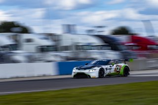 #12 Aston Martin Vantage AMR GT3 of Drew Staveley and Frank Gannett, Ian Lacy Racing, Fanatec GT World Challenge America powered by AWS, Pro-Am, SRO America, Sebring International Raceway, Sebring, FL, September 2021. | Brian Cleary/SRO