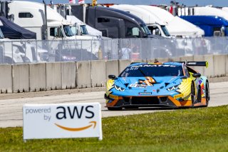 #88 Lamborghini Huracan GT3 of Jason Harward and Madison Snow, Zelus Racing, Fanatec GT World Challenge America powered by AWS, Pro-Am, SRO America, Sebring International Raceway, Sebring, FL, September 2021.
 | Brian Cleary/SRO
