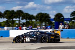#3 Lamborghini Huracan GT3 of Jordan Pepper and Andrea Caldarelli, K-PAX Racing, GTWCA Pro, Sebring International Raceway, Sebring, FL, September 2021. | Brian Cleary/SRO